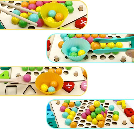 Joc educativ Montessori Matematic Fishing Game 6in1