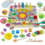 Joc educativ Montessori Matematic Fishing Game 6in1