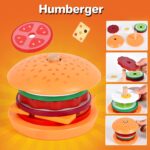 Joc educativ Stivuire Sandwich sau Hamburger lemn