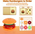 Joc educativ Stivuire Sandwich sau Hamburger lemn