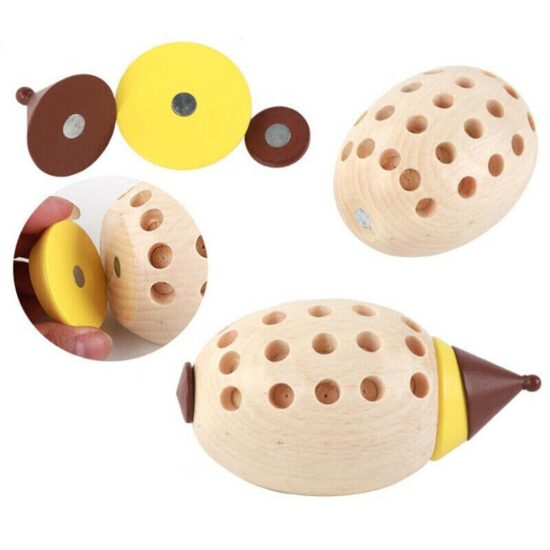 Joc magnetic lemn Asamblam Ariciul Sortarea culorilor