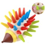 Joc magnetic lemn Asamblam Ariciul Sortarea culorilor