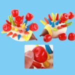 Joc magnetic lemn Asamblam Ariciul Sortarea culorilor