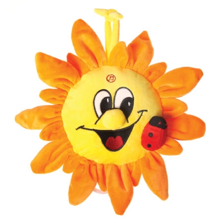 Jucarie muzicala din plus Floarea soarelui cu buburuza