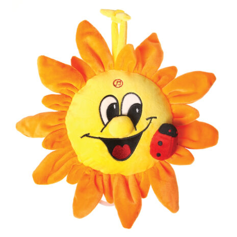 Jucarie muzicala din plus Floarea soarelui cu buburuza