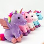 Jucarie plus Unicorn Par Curcubeu si Aripi Ponei 20 cm