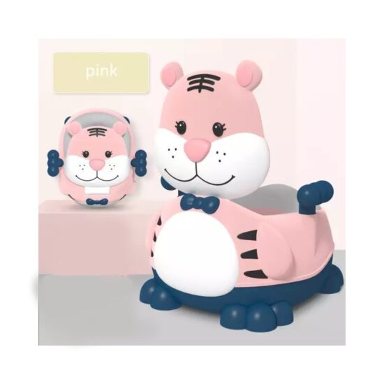 Olita ergonomica Roz Animalute Spatar Manere Capac Olita portabila Galbena Animalute Spatar Manere Capac