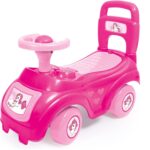 Prima mea Masinuta Roz fara Pedale Ride-on cu spatar