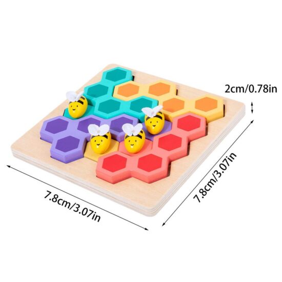 Joc logic din lemn Albinutele in Fagure Bee Game