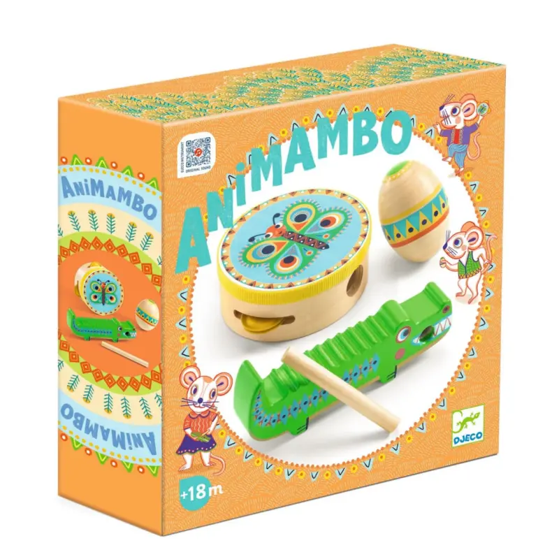 Set Instrumente Muzicale de Percutie din lemn Djeco