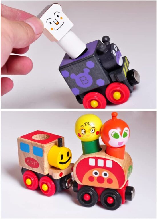 Tren magnetic Vagoane Locomotiva figurine detasabile6