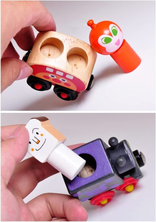 Tren magnetic Vagoane Locomotiva figurine detasabile6