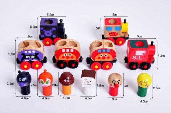 Tren magnetic Vagoane Locomotiva figurine detasabile6