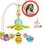 Carusel muzical rotativ bebe cu Animalute Portabil