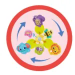 Carusel muzical rotativ bebe cu Animalute Portabil