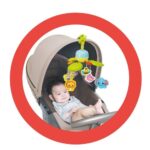 Carusel muzical rotativ bebe cu Animalute Portabil