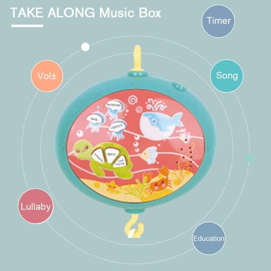 Carusel rotativ cu Telecomanda Proiector cu animalute