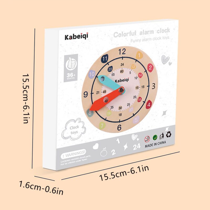 Ceas Analog si Digital lemn Jucarie educativa Timpul