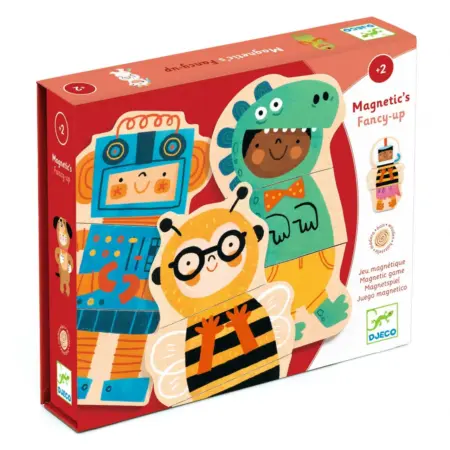 Joc Magnetic Animalele Costumate din lemn Djeco