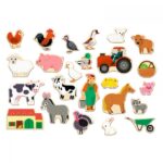 Joc-Magnetic-Animalele-de-la-ferma-lemn-Casuta-Djeco