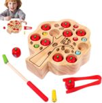 Joc Montessori Copacul cu mere numerotate Pescuit