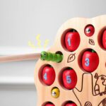 Joc Montessori Copacul cu mere numerotate Pescuit
