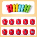 Joc Montessori Copacul cu mere numerotate Pescuit