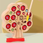 Joc Montessori Copacul cu mere numerotate Pescuit