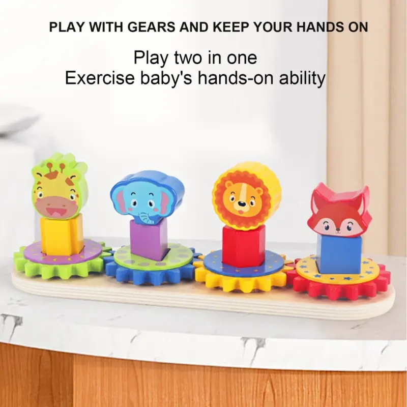 Joc indemanare Animale geometrice cu Roti zimtate