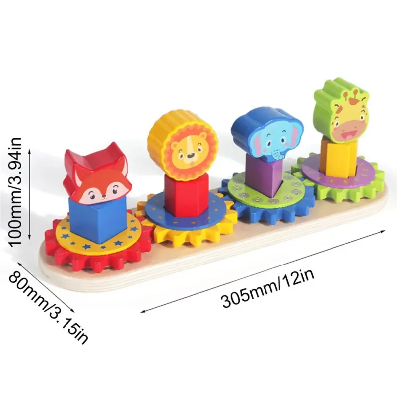 Joc indemanare Animale geometrice cu Roti zimtate