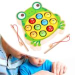 Joc lemn Pescuit magnetic Broscuta cu 10 pestisori