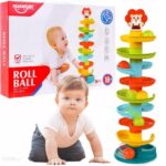 Jucarie bebe Circuit cu bile Piramida cu 8 etaje Huanger