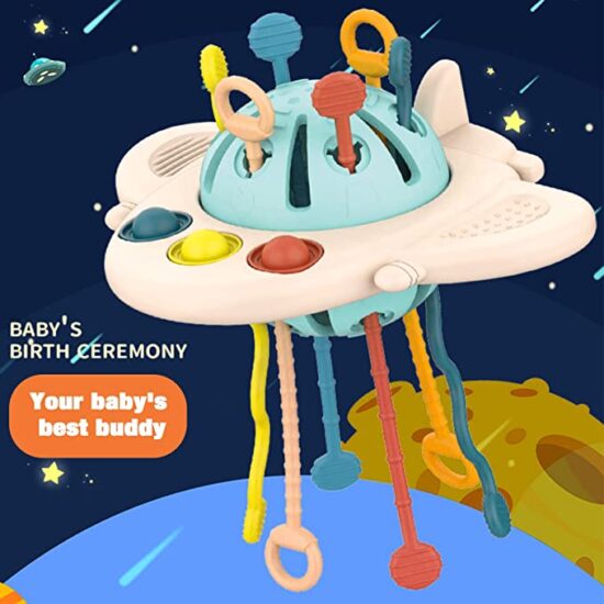 Jucarii senzoriale bebe Joc Motricitate Avion Ozn silicon