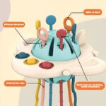 Jucarii senzoriale bebe Joc Motricitate Avion Ozn silicon