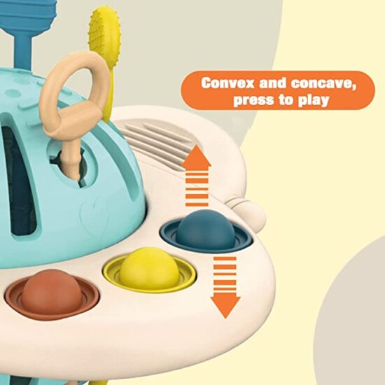 Jucarii senzoriale bebe Joc Motricitate Avion Ozn silicon