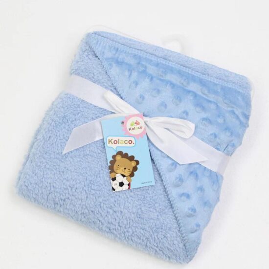 Paturica pufoasa cu 2 fete Gluga pentru bebelusi