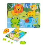Puzzle lemn Animale din Padure Jucarii educative 3D