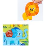 Puzzle lemn Animale din Padure Jucarii educative 3D