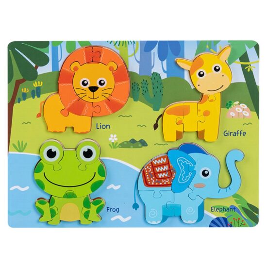Puzzle lemn Animale din Padure Jucarii educative 3D