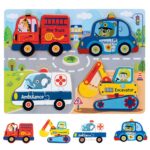 Puzzle lemn Mijloace de transport Jucarii vehicule copii