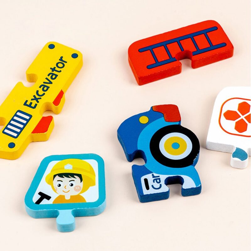 Puzzle lemn Mijloace de transport Jucarii vehicule copii