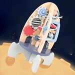 Racheta Montessori Joc motric cu Labirint Busy Board