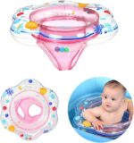 Colac cu chilotel de inotat Roz pentru bebelusi tip Scaunel