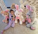 Iepurasul plus moale Animalute desene animate 80cm