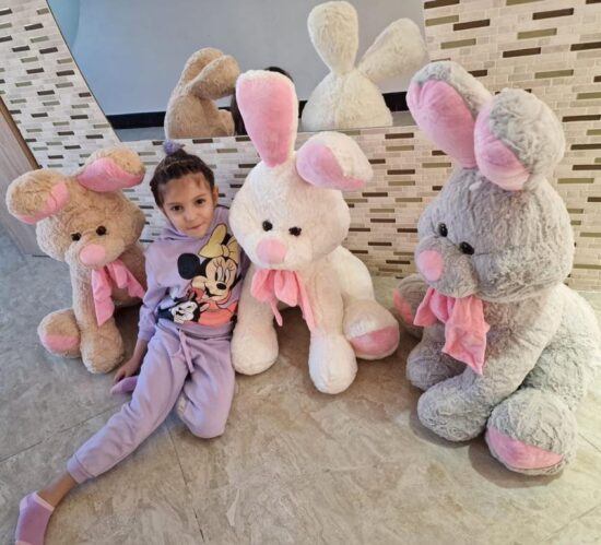 Iepurasul plus moale Animalute desene animate 80cm