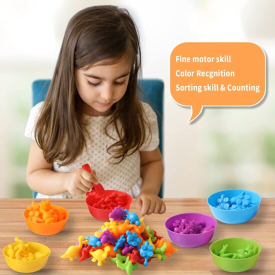 Joc Sortare Asociere culori-dinozauri Clasificare Animale