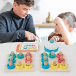 Joc asociere Potriveste culorile Sortare inele Stem