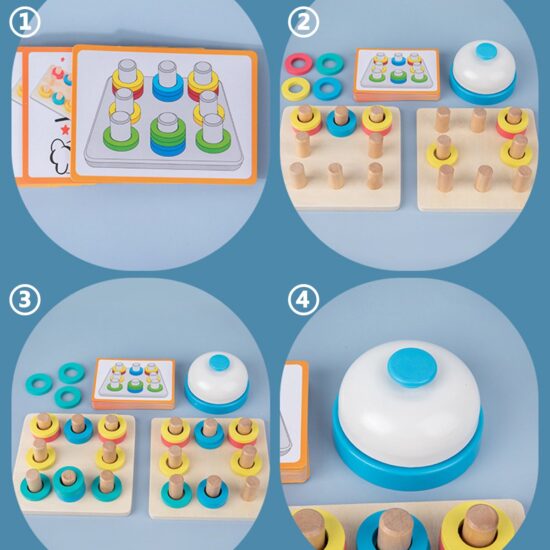 Joc asociere Potriveste culorile Sortare inele Stem
