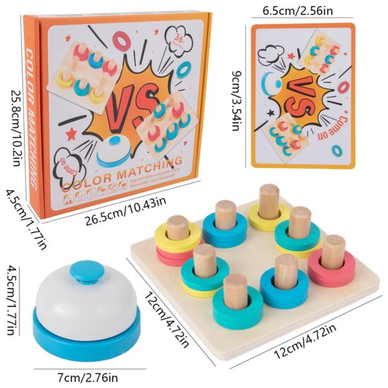 Joc asociere Potriveste culorile Sortare inele Stem