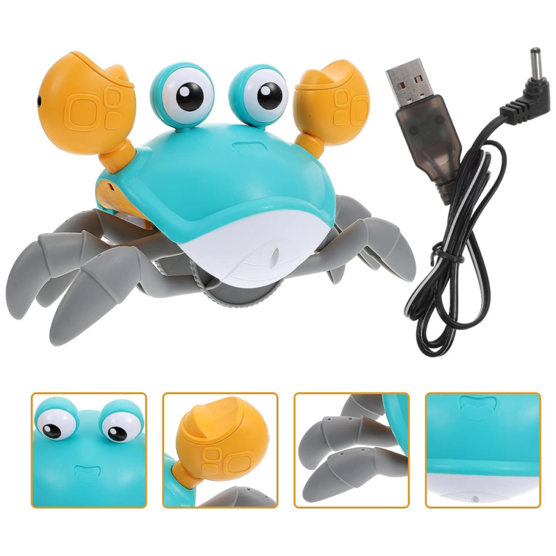 Jucarie interactiva Bebe Crabul mergator cu Lumini Sunete